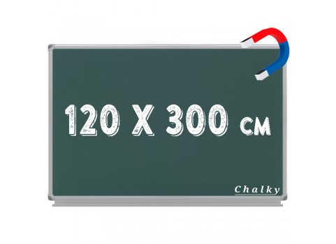 Chalky Manyetik Kara Tahta Yeşil Yüzey 120x300 cm